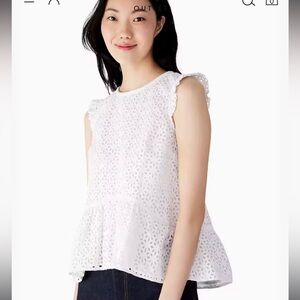 Kate Spade White Eyelet Top - Adorable